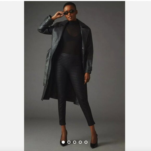 Sanctuary Anthropologie Houndstooth Runway Leggings Pants Black & Gray NWT - Picture 5 of 16